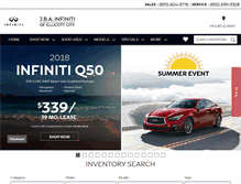 Tablet Screenshot of jbainfiniti.com